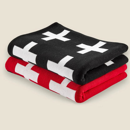 Swiss Cross Cotton Dog Blankets